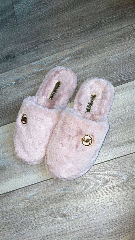 michael kors fuzzy slippers|michael kors slippers for women.